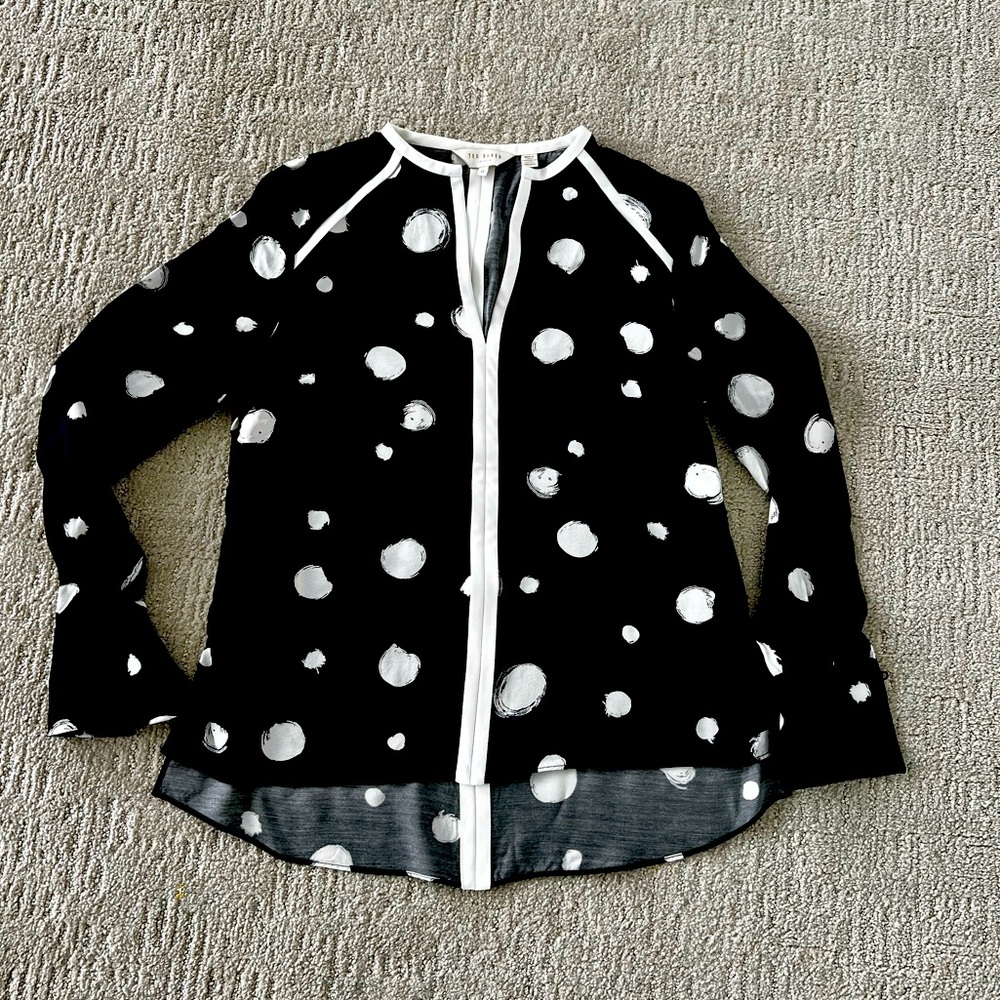 Black and white, Ted Baker top, size 0, almost new